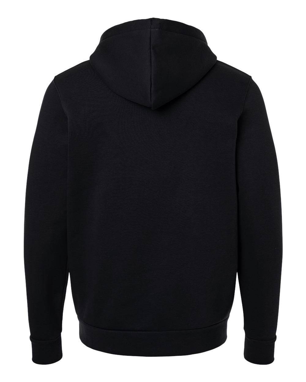 Custom team hoodies, Black / White Under Armour Icon fleece hoodie, back view