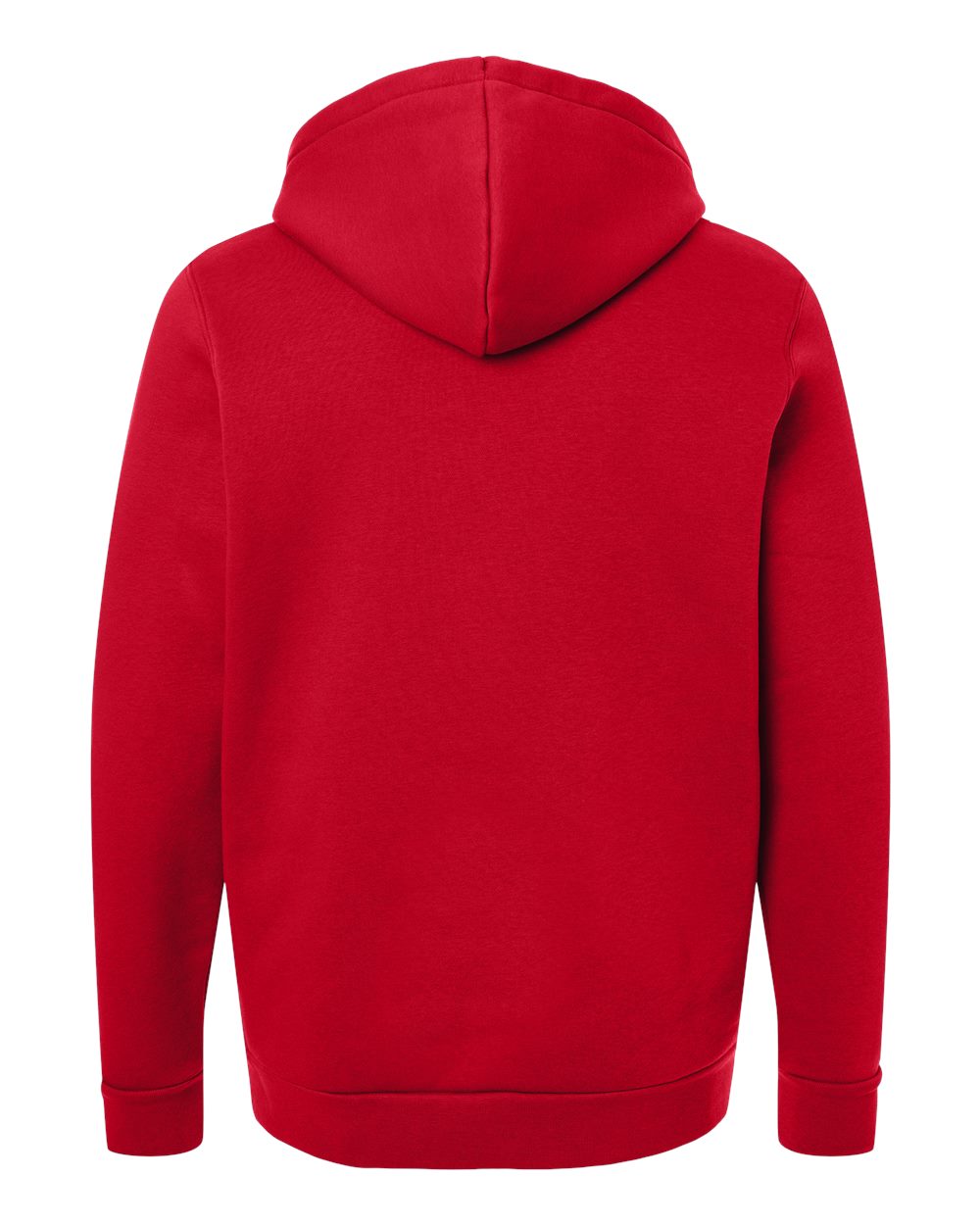 Custom team hoodies, Red / White Under Armour Icon fleece hoodie, back view