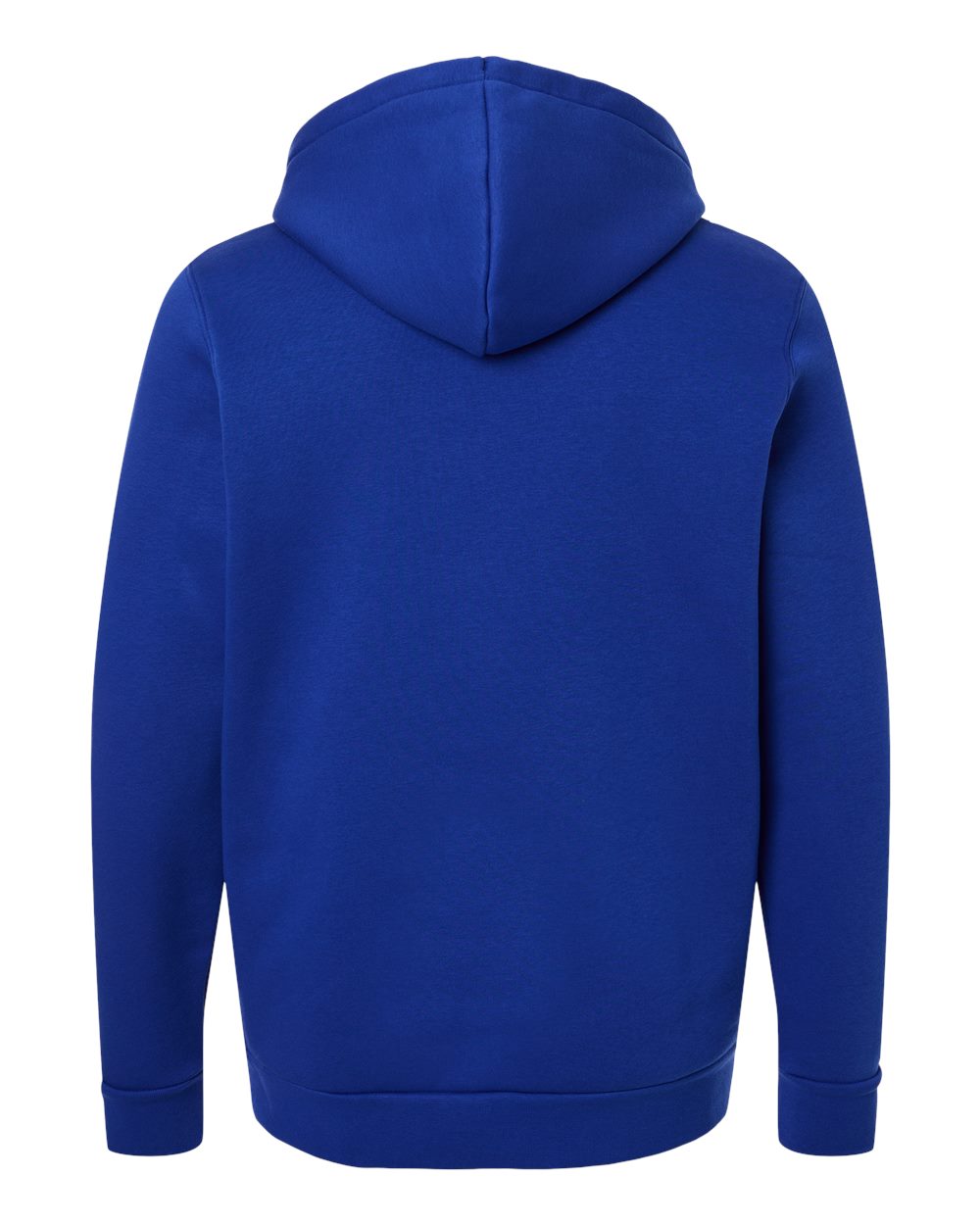 Custom team hoodies, Royal / White Under Armour Icon fleece hoodie, back view