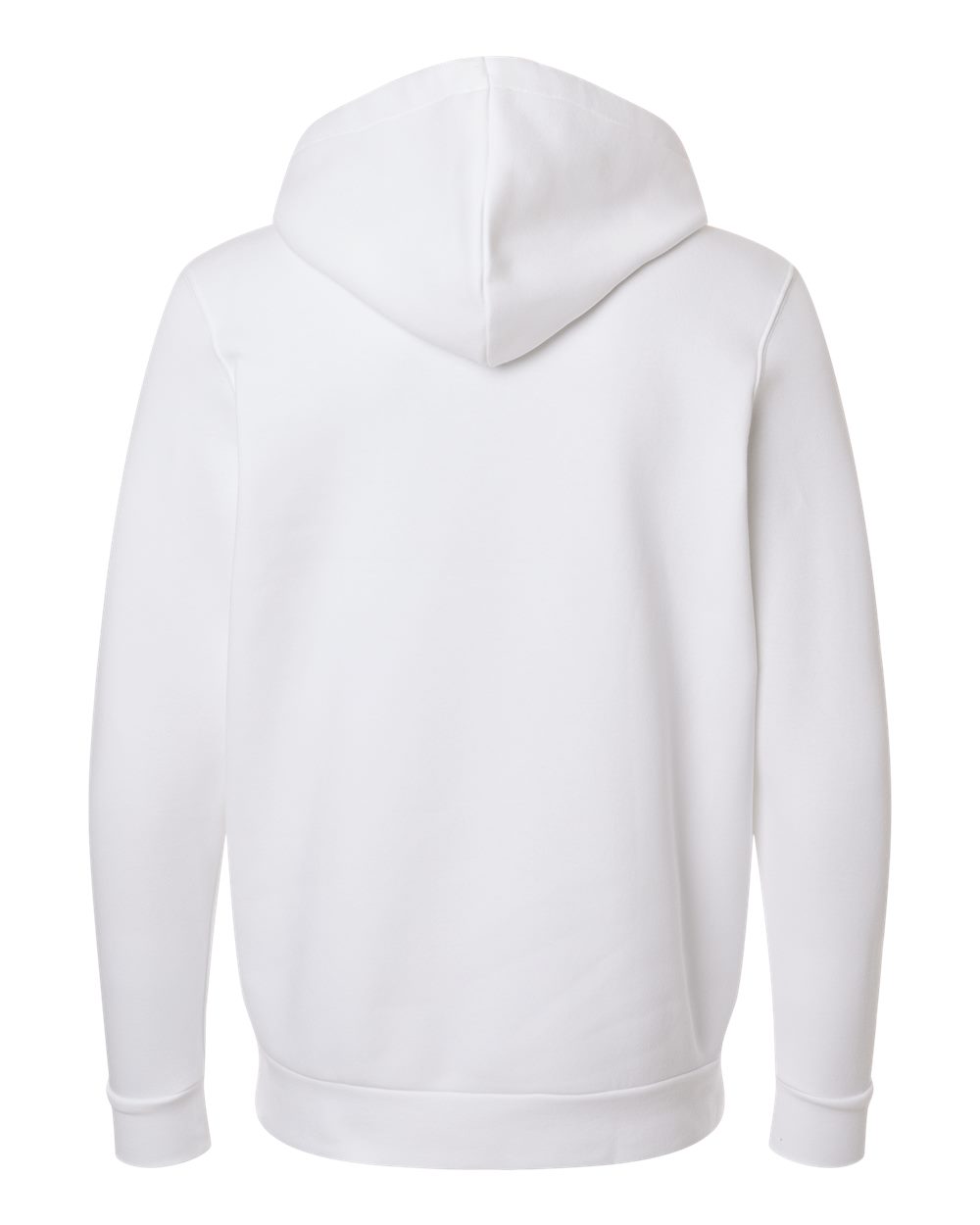 Custom team hoodies, White / Pitch Grey Medium Heather Under Armour Icon fleece hoodie, back view