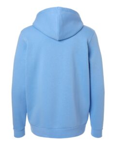 Custom team hoodies, Horizon Blue / White Under Armour Icon fleece hoodie, back view