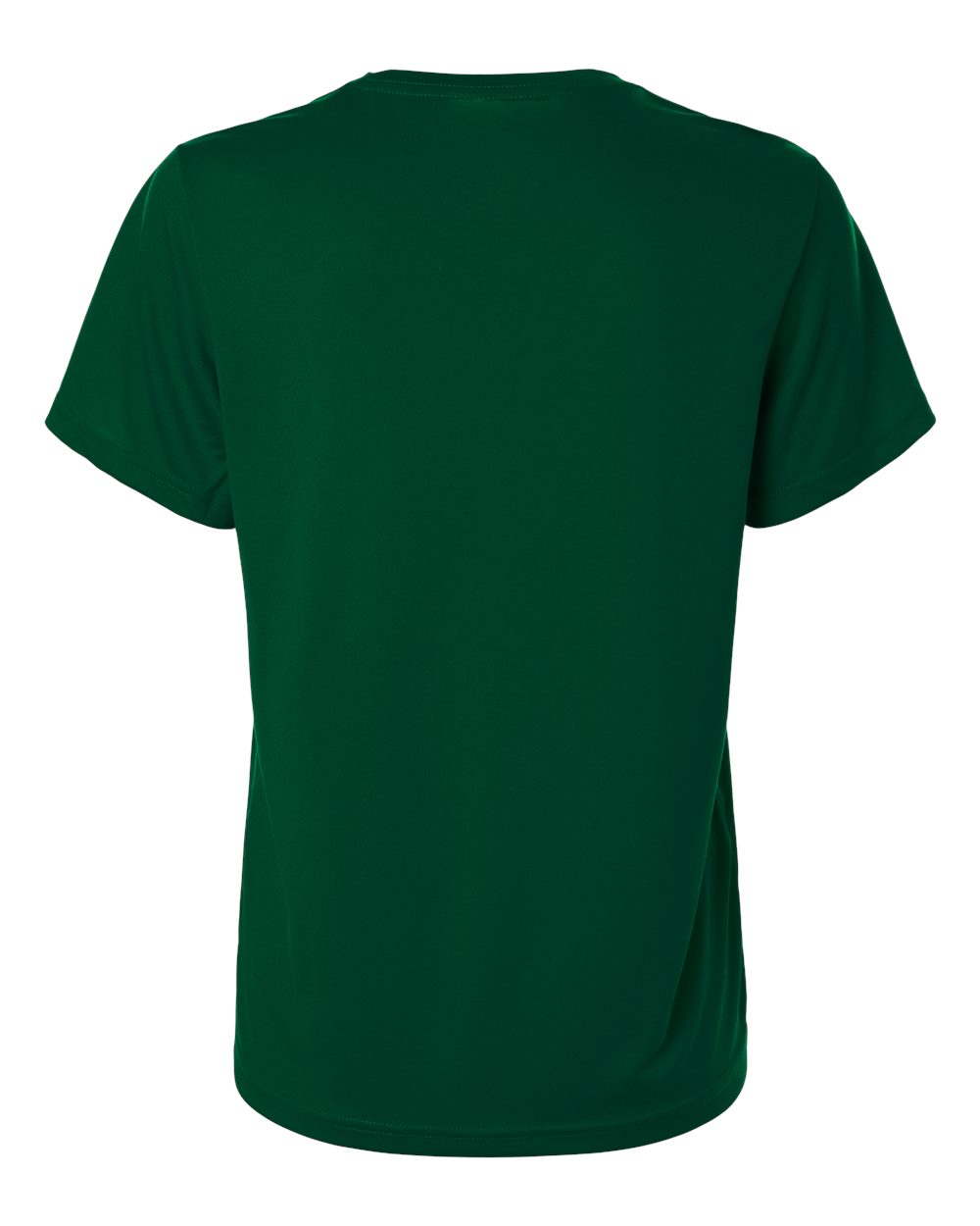 Custom Adidas shirts for women in Dark Green, Pregame performance tee, flat back