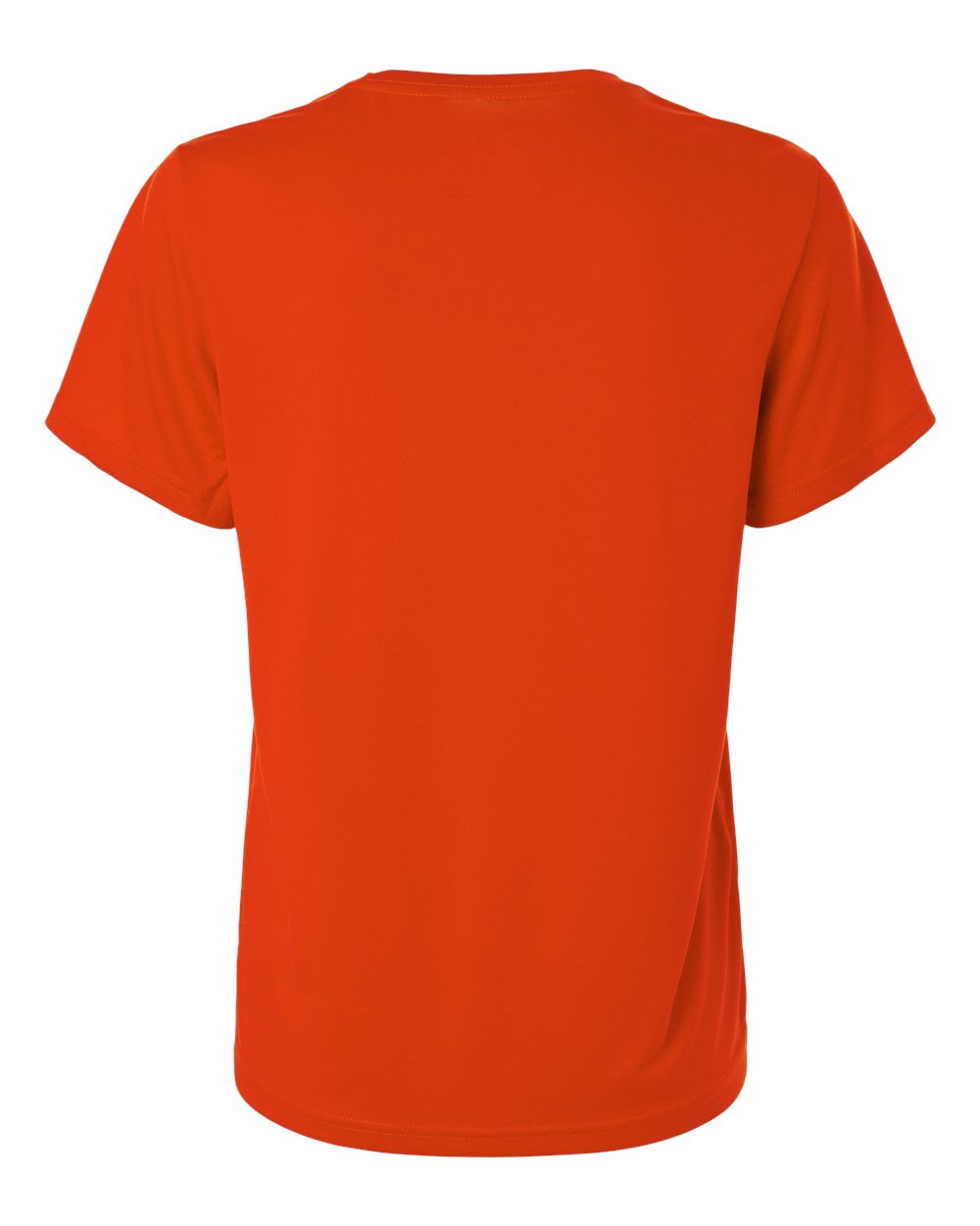 Custom Adidas shirts for women in Orange, Pregame performance tee, flat back