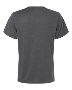 Custom Adidas shirts for women in Dark Grey Heather, Pregame performance tee, flat back