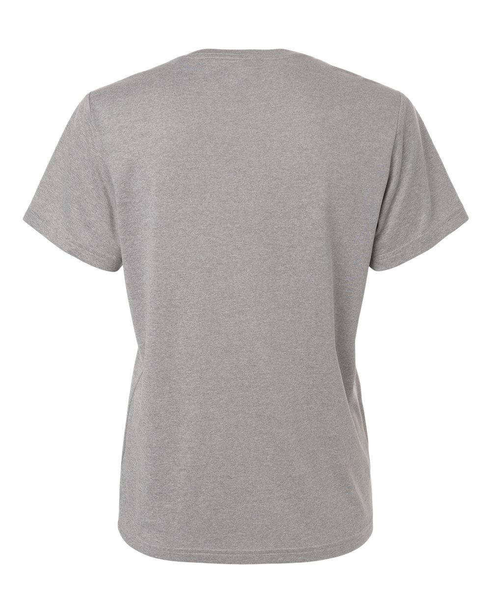 Custom Adidas shirts for women in Medium Grey Heather, Pregame performance tee, flat back