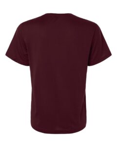 Custom Adidas shirts for women in Maroon, Pregame performance tee, flat back