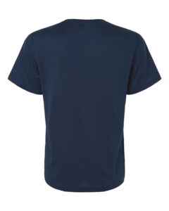 Custom Adidas shirts for women in Navy Blue, Pregame performance tee, flat back