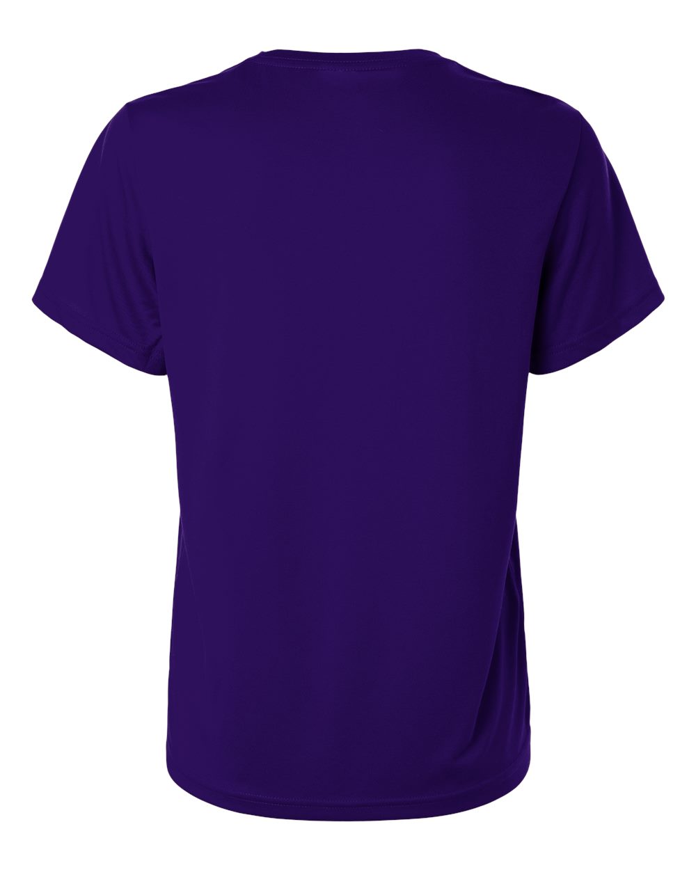 Custom Adidas shirts for women in Purple, Pregame performance tee, flat back
