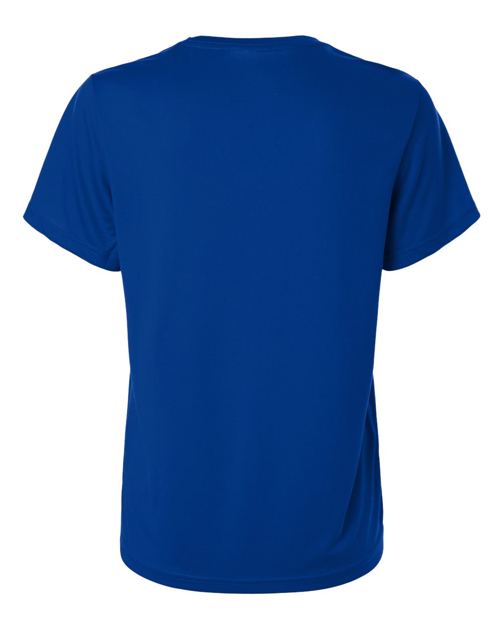 Custom Adidas shirts for women in Royal Blue, Pregame performance tee, flat back