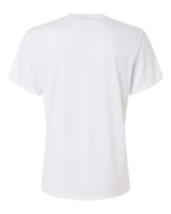 Custom Adidas shirts for women in White, Pregame performance tee, flat back