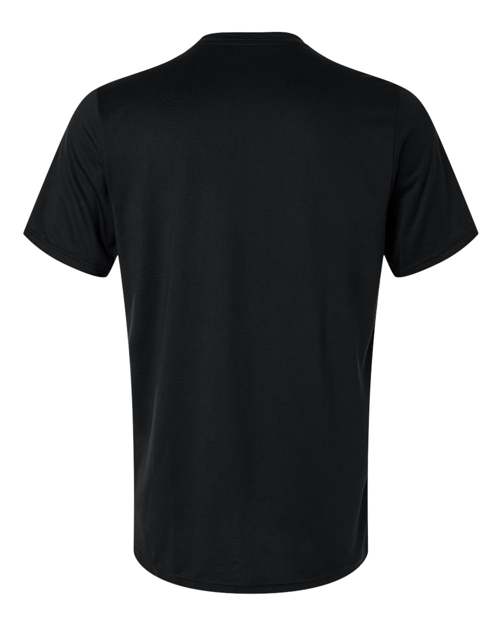Custom Adidas shirts in Black, men's Pregame performance tee, flat back