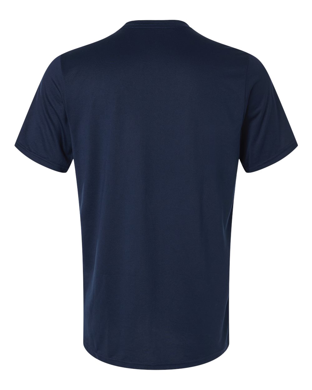 Custom Adidas shirts in Navy Blue, men's Pregame performance tee, flat back