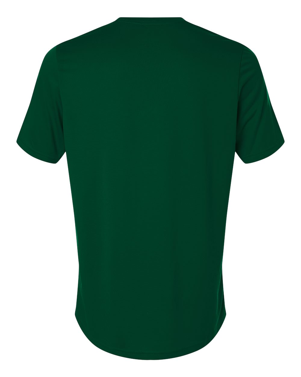 Custom Adidas shirts in Dark Green, men's Pregame performance tee, flat back