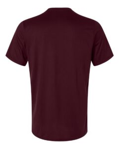 Custom Adidas shirts in Maroon, men's Pregame performance tee, flat back