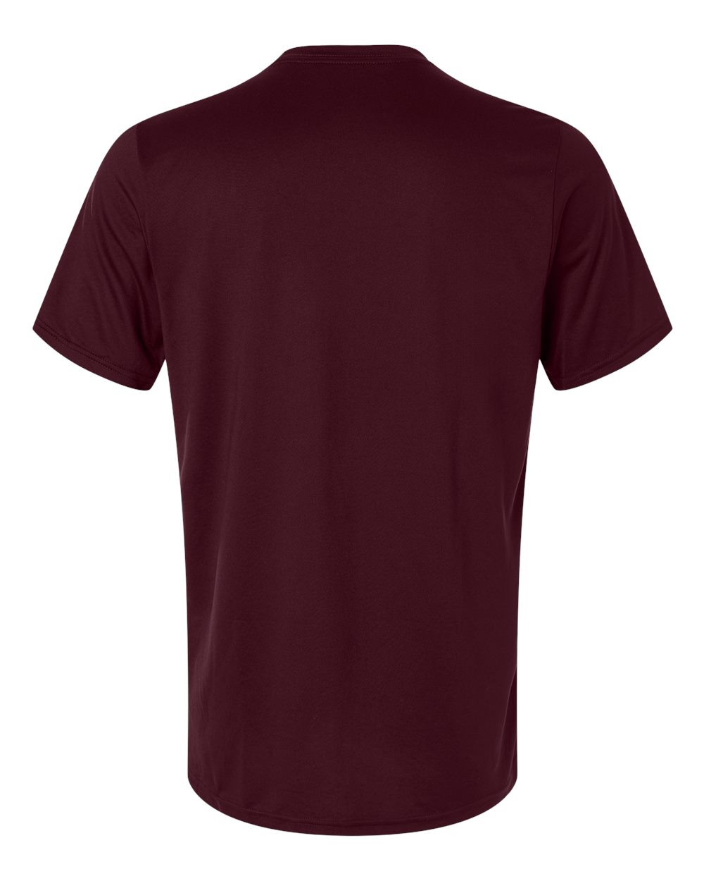 Custom Adidas shirts in Maroon, men's Pregame performance tee, flat back