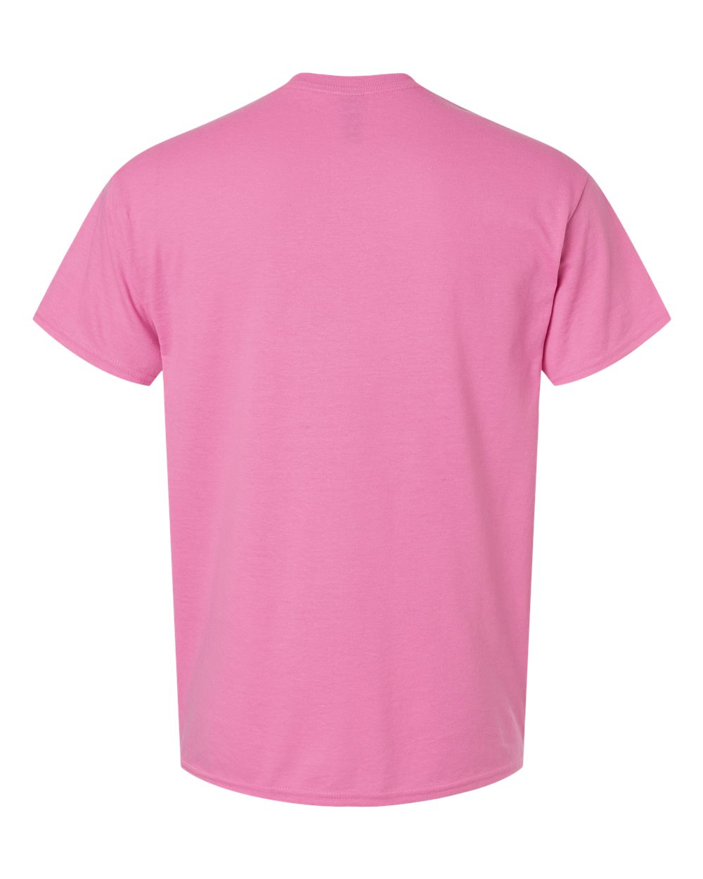 Bulk custom t-shirts in Azalea, Gildan DryBlend 50/50 tee, flat back