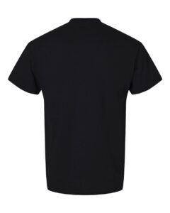 Bulk custom t-shirts in Black, Gildan DryBlend 50/50 tee, flat back