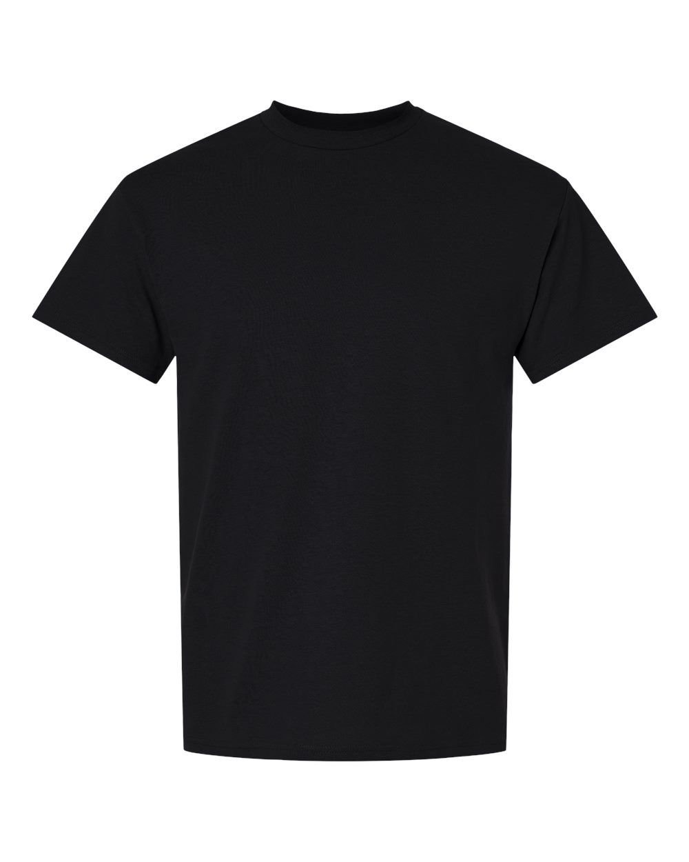 Bulk custom t-shirts in Black, Gildan DryBlend 50/50 tee, flat front