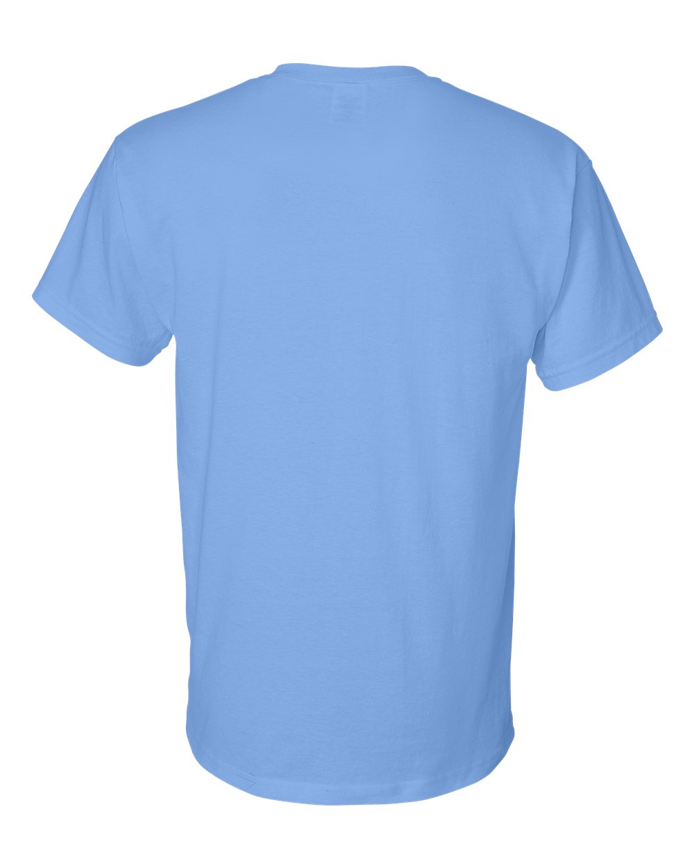 Bulk custom t-shirts in Carolina Blue, Gildan DryBlend 50/50 tee, flat back