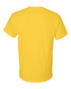 Bulk custom t-shirts in Daisy, Gildan DryBlend 50/50 tee, flat back