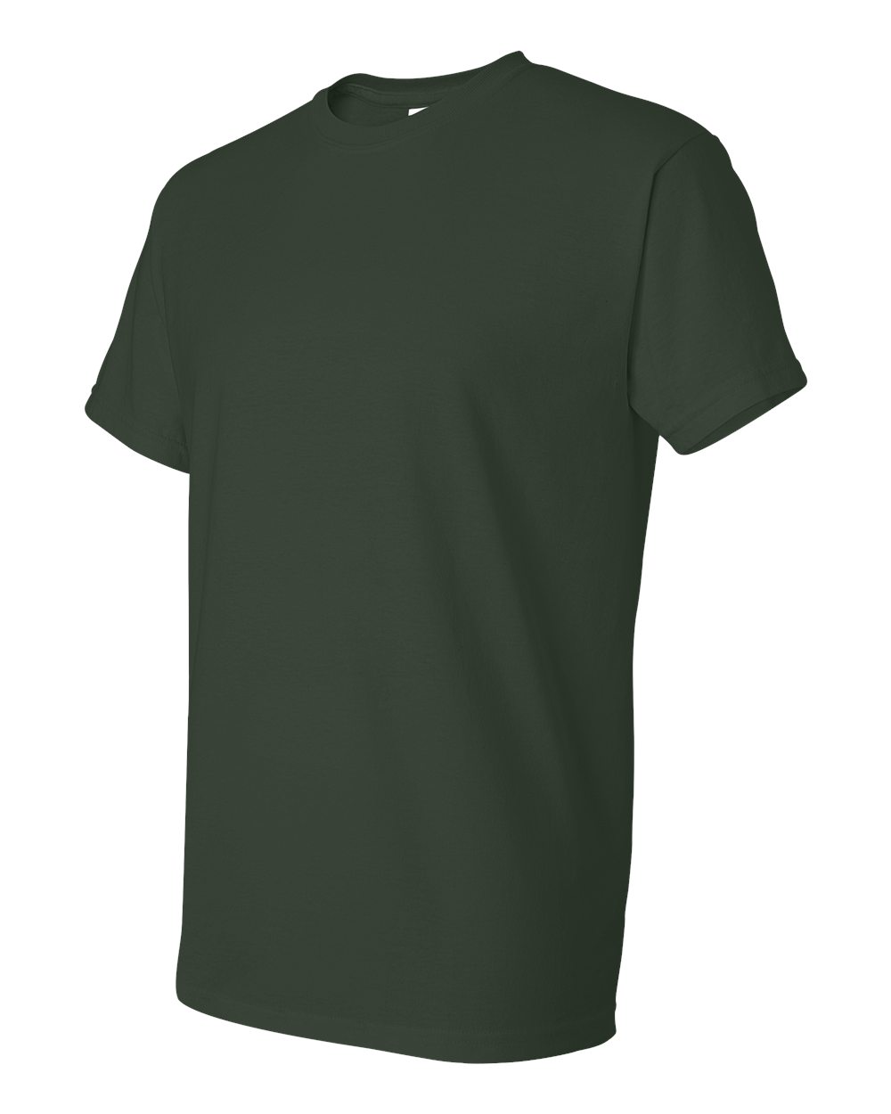 Bulk custom t-shirts in Forest Green, Gildan DryBlend 50/50 tee, side