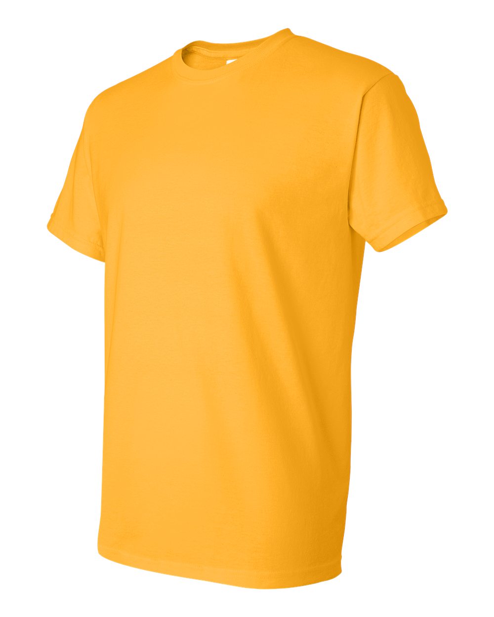 Bulk custom t-shirts in Gold, Gildan DryBlend 50/50 tee, side
