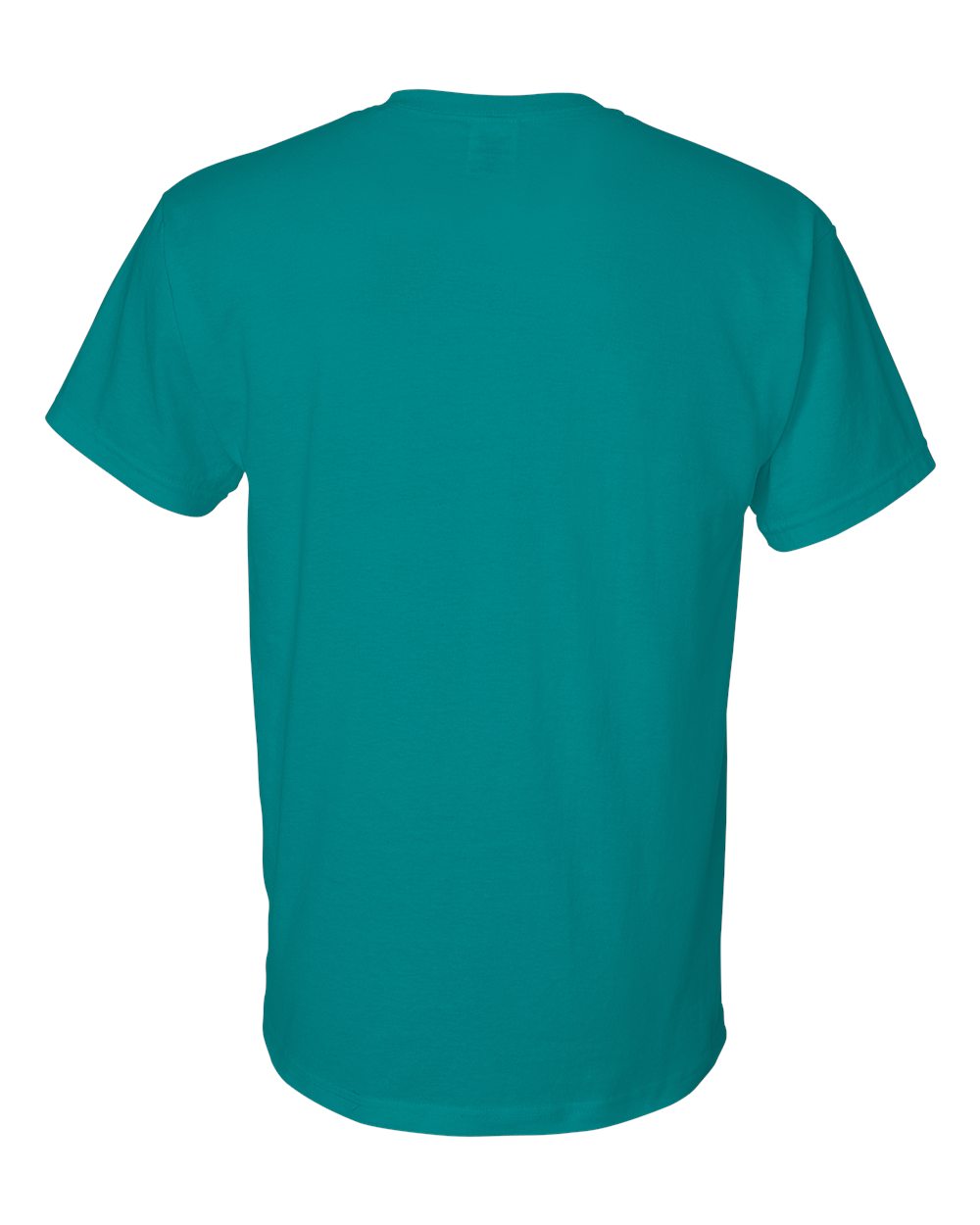 Bulk custom t-shirts in Jade Dome, Gildan DryBlend 50/50 tee, flat back