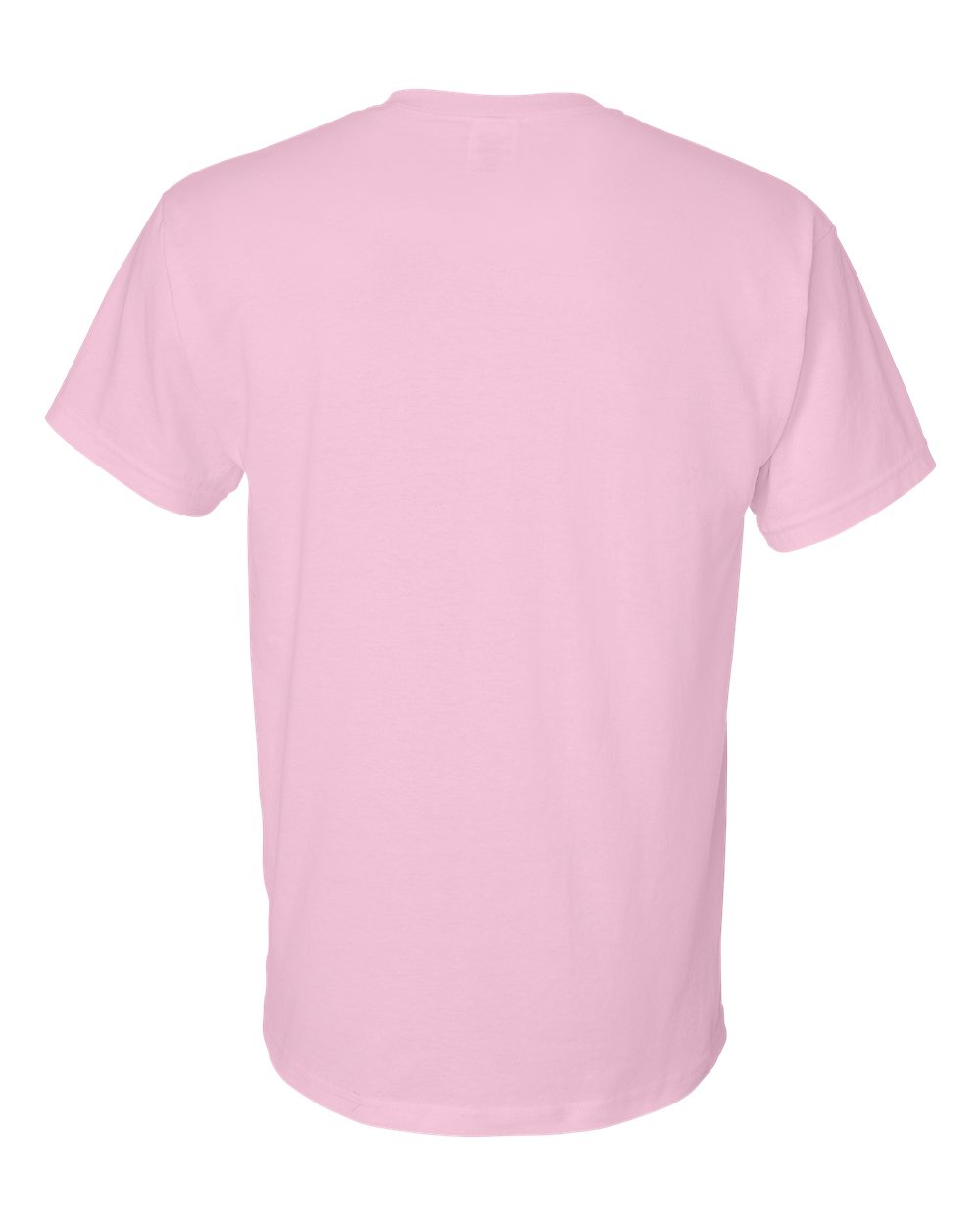 Bulk custom t-shirts in Light Pink, Gildan DryBlend 50/50 tee, flat back