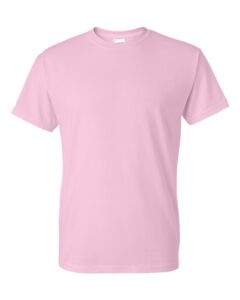 Bulk custom t-shirts in Light Pink, Gildan DryBlend 50/50 tee, flat front