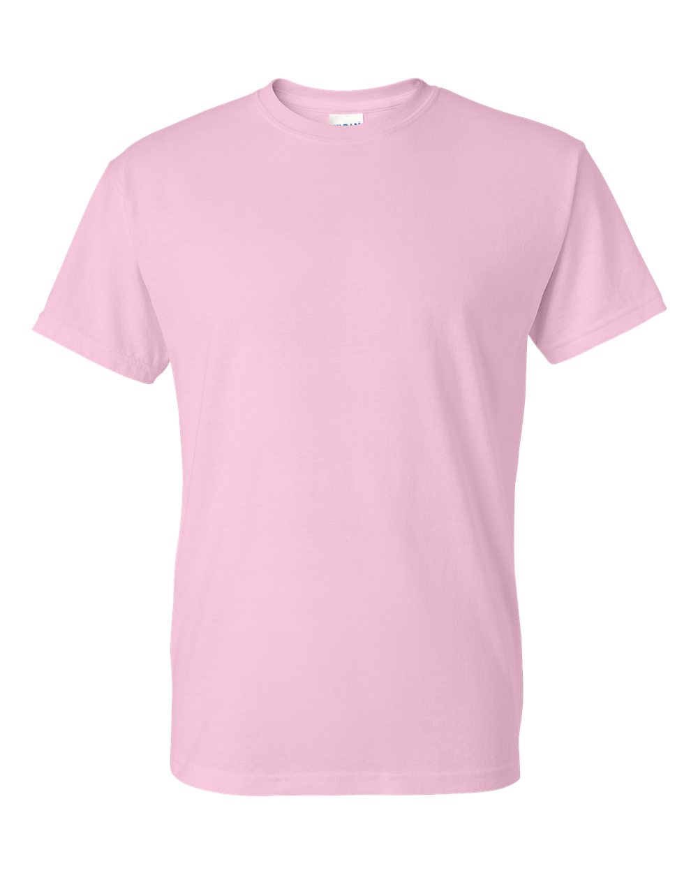 Bulk custom t-shirts in Light Pink, Gildan DryBlend 50/50 tee, flat front
