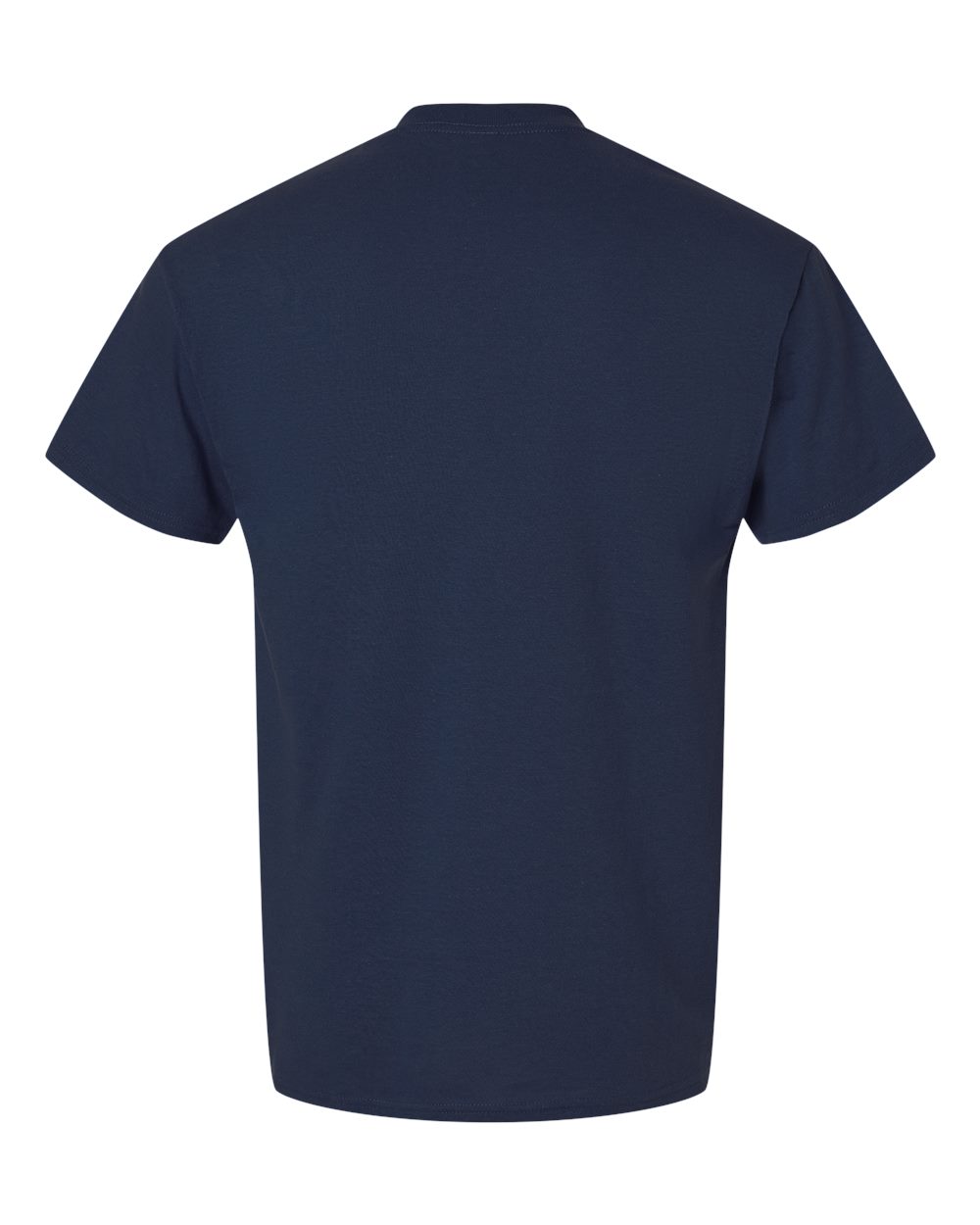 Bulk custom t-shirts in Navy, Gildan DryBlend 50/50 tee, flat back