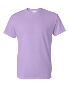 Bulk custom t-shirts in Orchid, Gildan DryBlend 50/50 tee, flat front