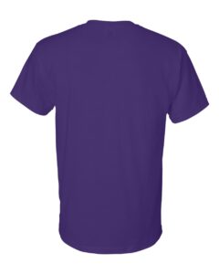 Bulk custom t-shirts in Purple, Gildan DryBlend 50/50 tee, flat back