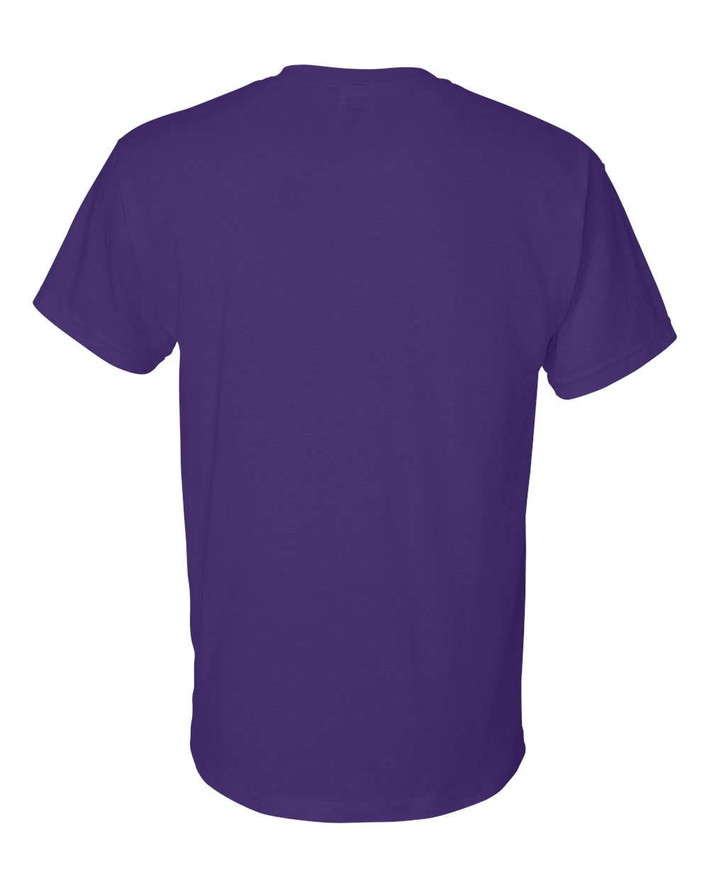 Bulk custom t-shirts in Purple, Gildan DryBlend 50/50 tee, flat back