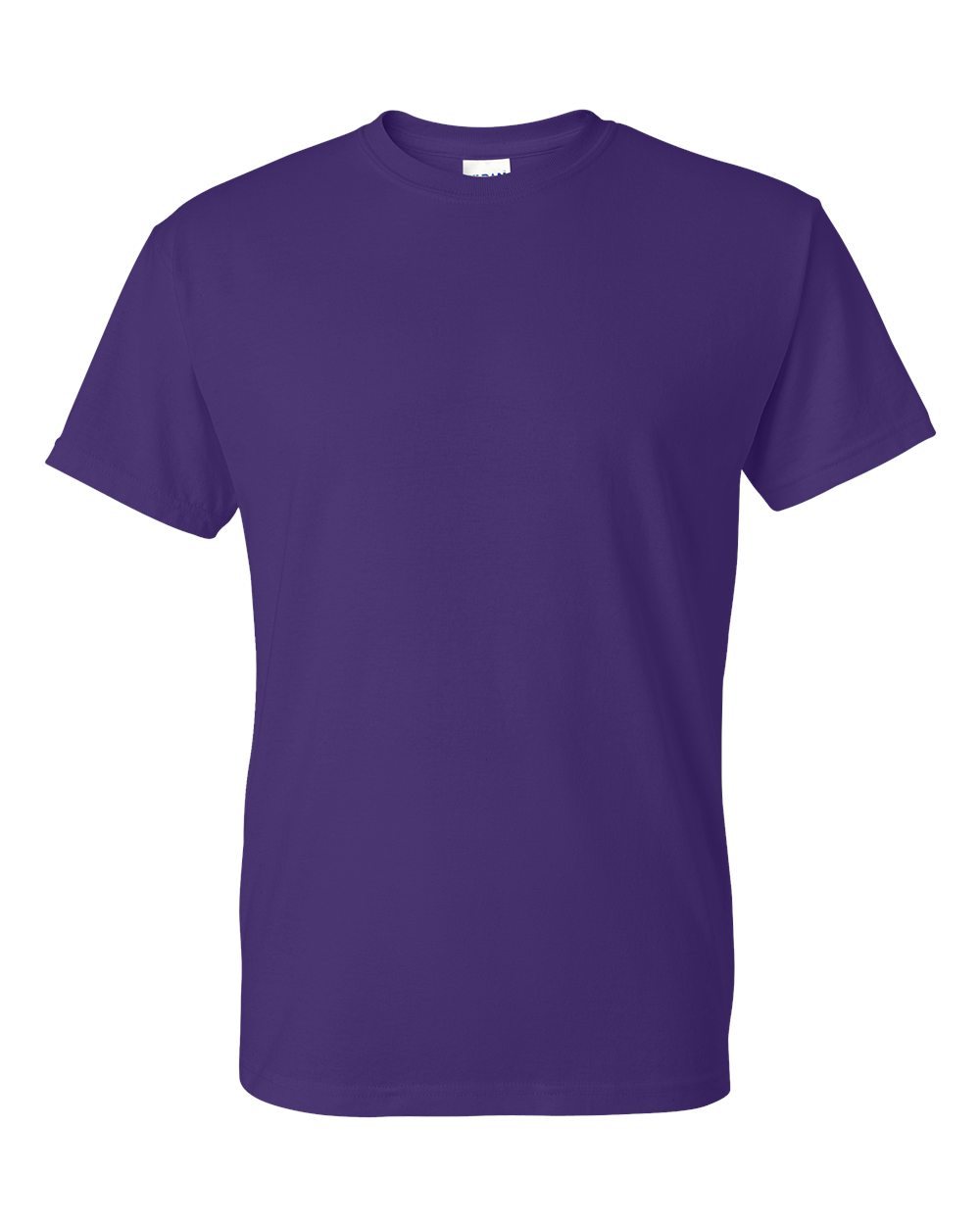Bulk custom t-shirts in Purple, Gildan DryBlend 50/50 tee, flat front