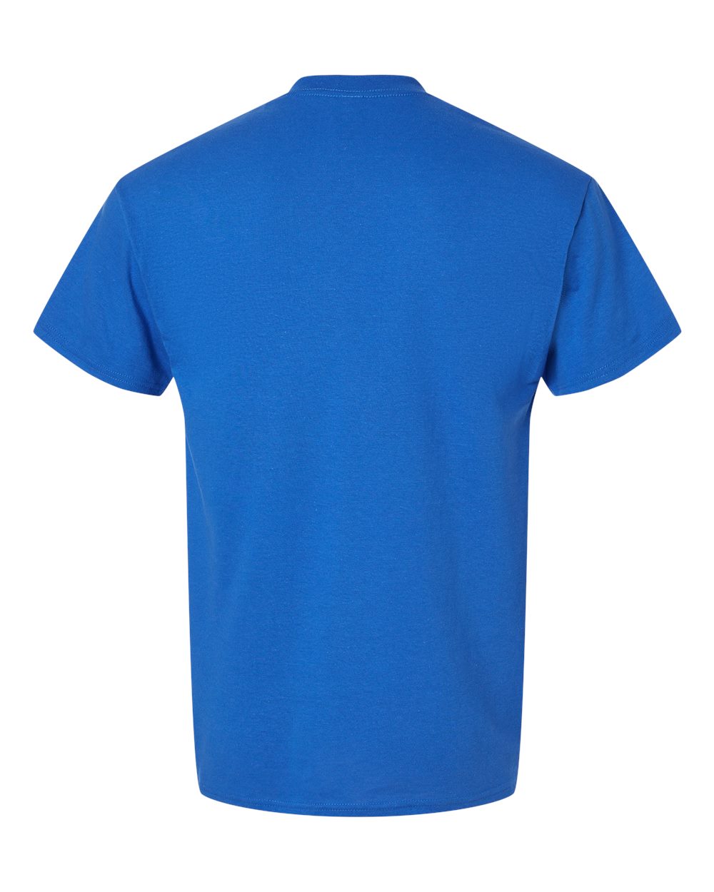 Bulk custom t-shirts in Royal, Gildan DryBlend 50/50 tee, flat back