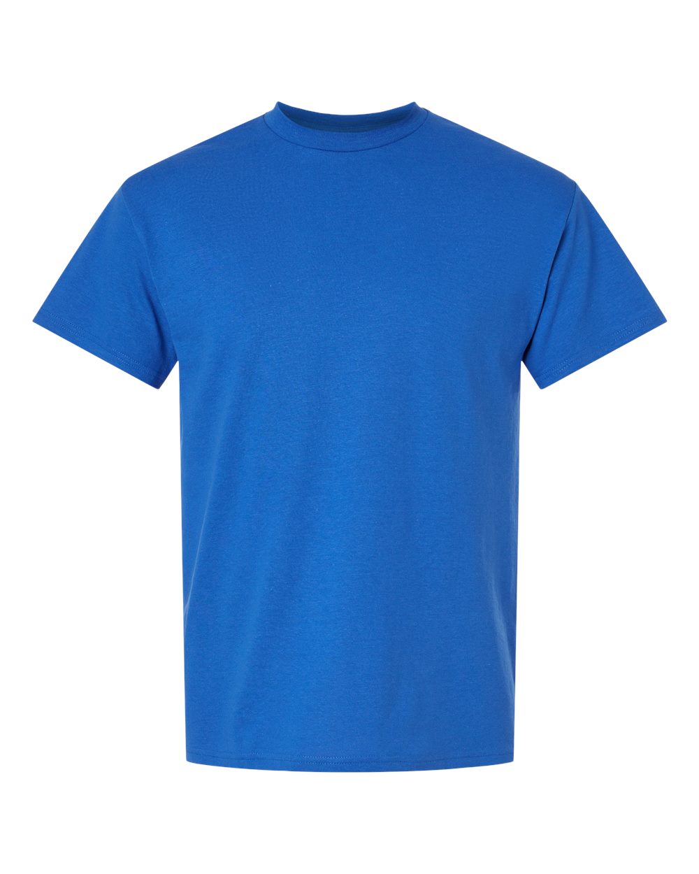 Bulk custom t-shirts in Royal, Gildan DryBlend 50/50 tee, flat front