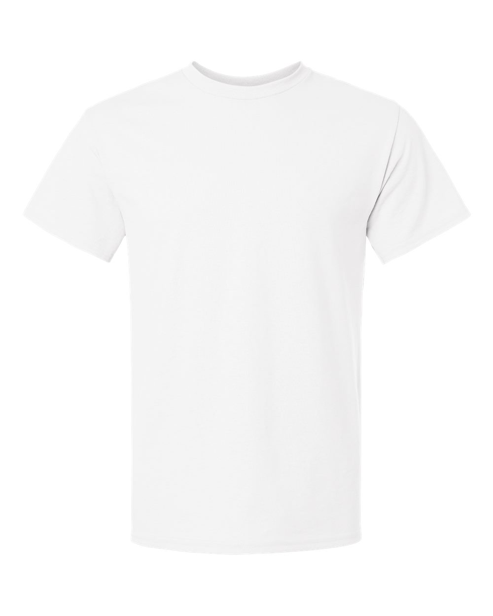 Bulk custom t-shirts in White, Gildan DryBlend 50/50 tee, flat front