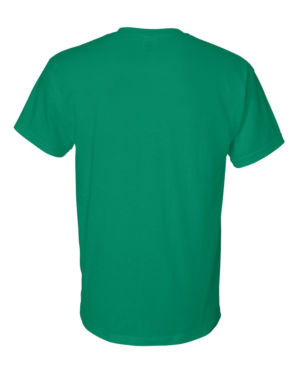 Bulk custom t-shirts in Kelly, Gildan DryBlend 50/50 tee, flat back