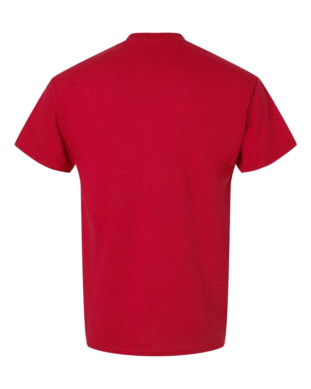 Bulk custom t-shirts in Red, Gildan DryBlend 50/50 tee, flat back