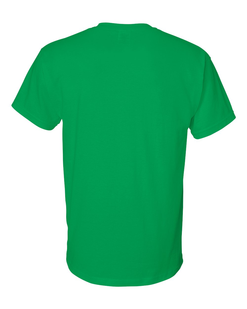 Bulk custom t-shirts in Irish Green, Gildan DryBlend 50/50 tee, flat back