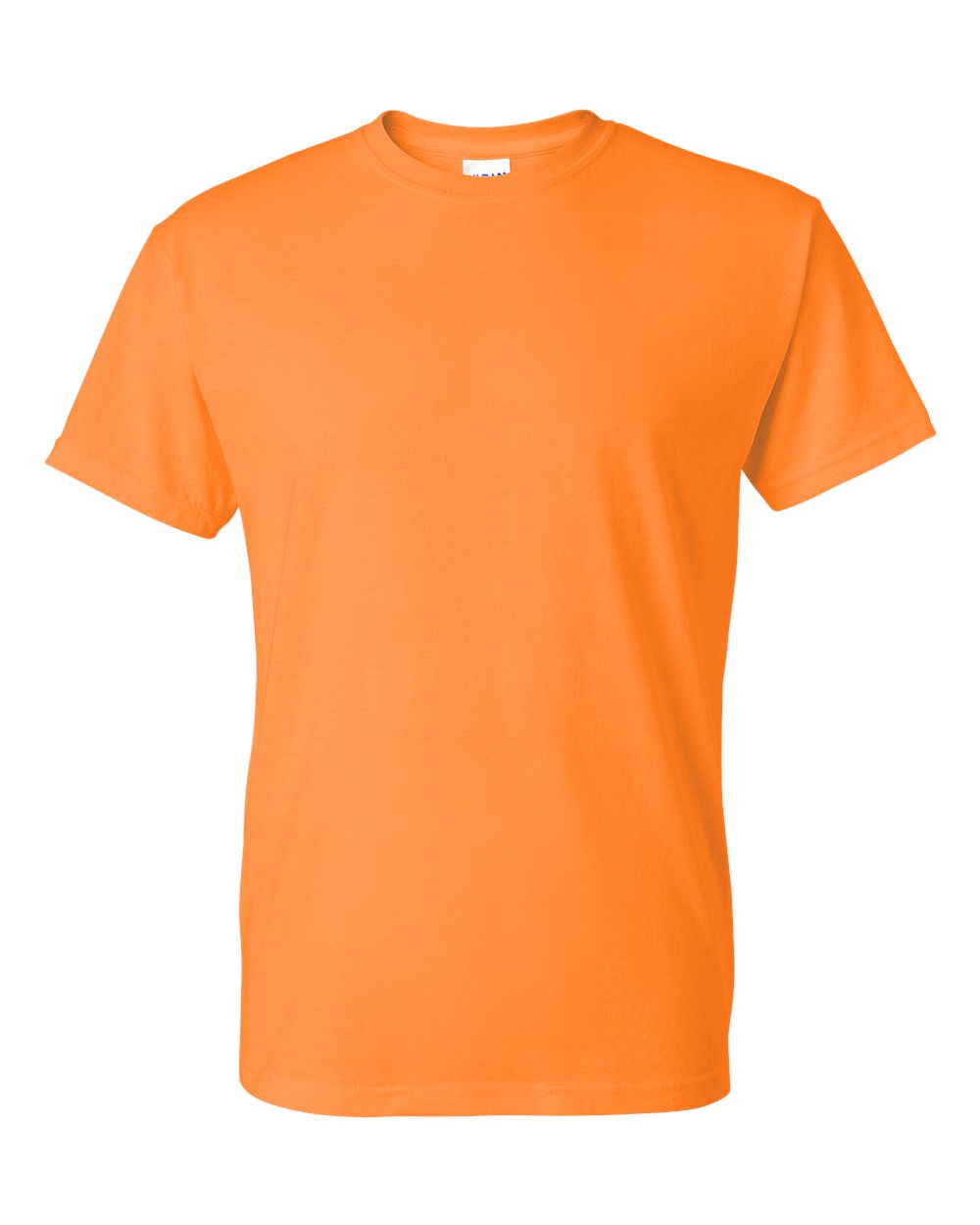 Bulk custom t-shirts in Tennessee Orange, Gildan DryBlend 50/50 tee, flat front