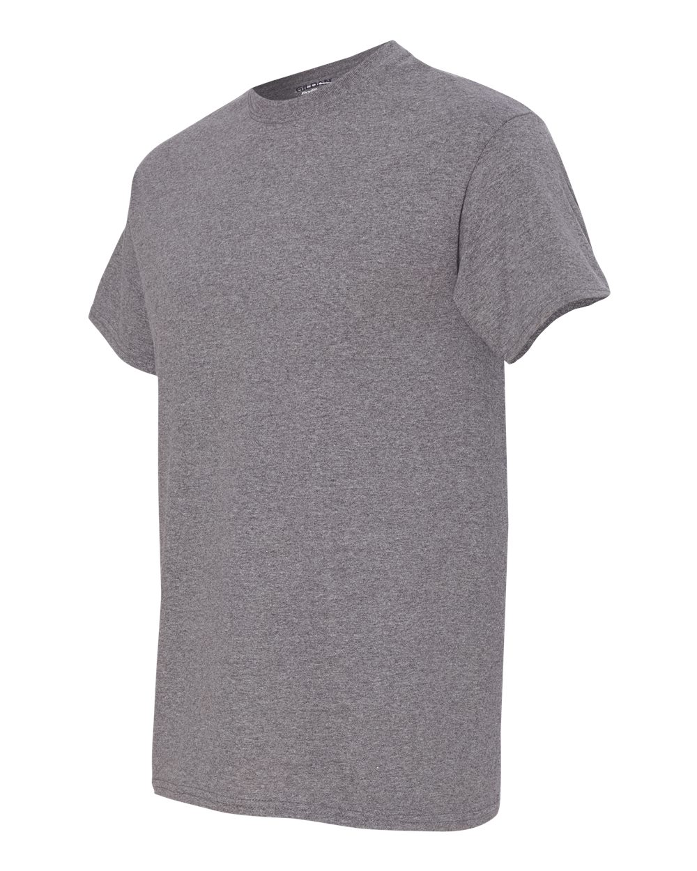 Bulk custom t-shirts in Graphite Heather, Gildan DryBlend 50/50 tee, side