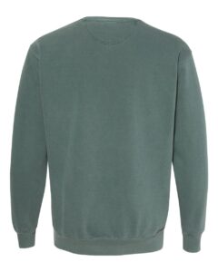 Custom crewneck sweatshirts, Comfort Colors garment-dyed crewneck in Blue Spruce, back view