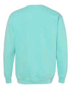 Custom crewneck sweatshirts, Comfort Colors garment-dyed crewneck in Chalky Mint, back view