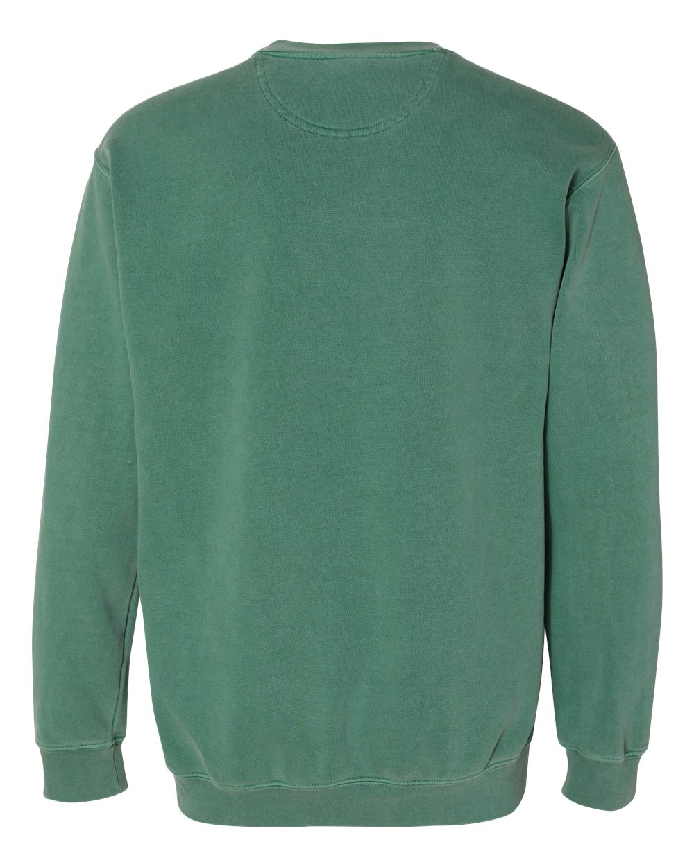 Custom crewneck sweatshirts, Comfort Colors garment-dyed crewneck in Light Green, back view