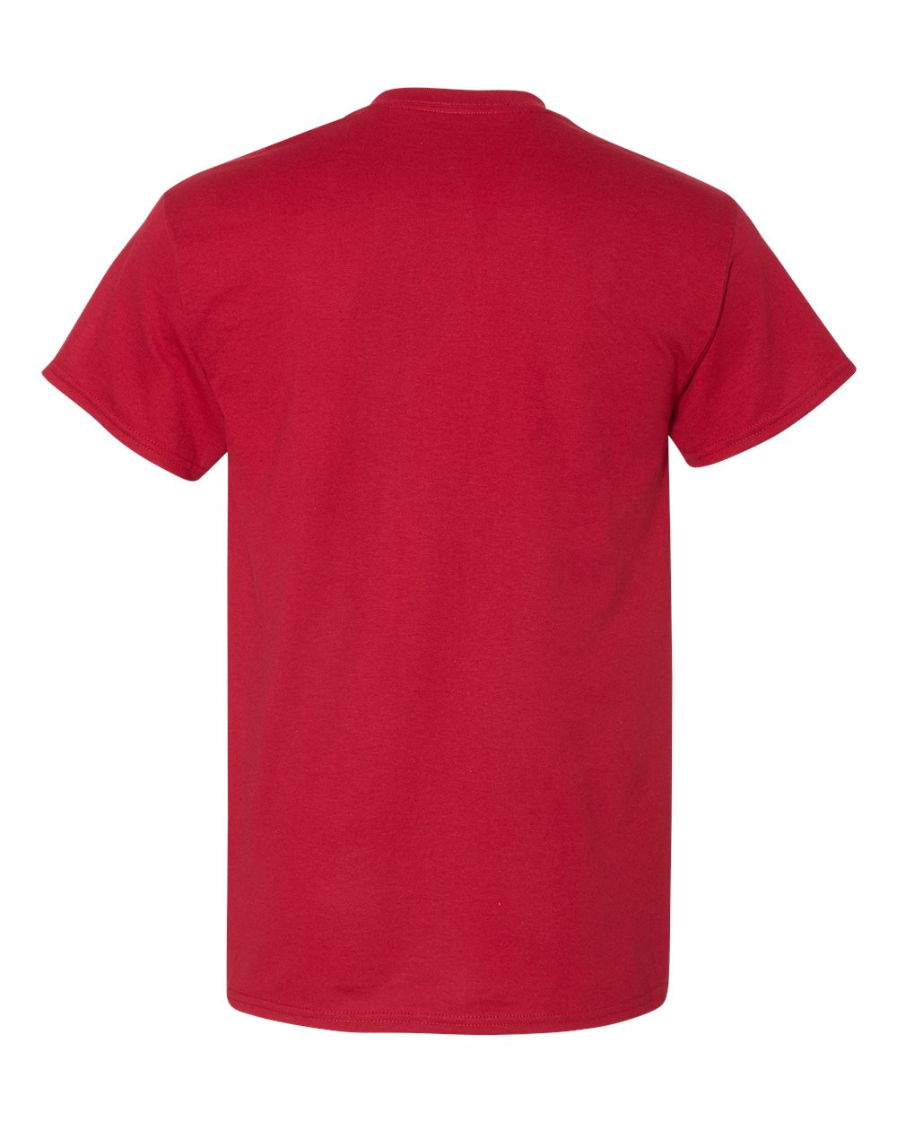 Bulk custom t-shirts in Scarlet Red, Gildan DryBlend 50/50 tee, flat back