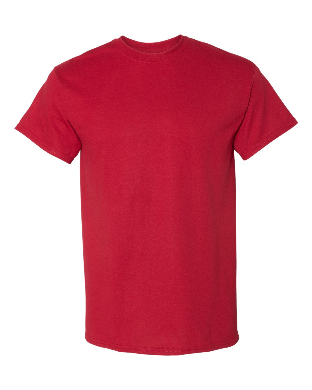 Bulk custom t-shirts in Scarlet Red, Gildan DryBlend 50/50 tee, flat front