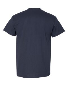 Bulk custom t-shirts in Dark Navy, Gildan DryBlend 50/50 tee, flat back