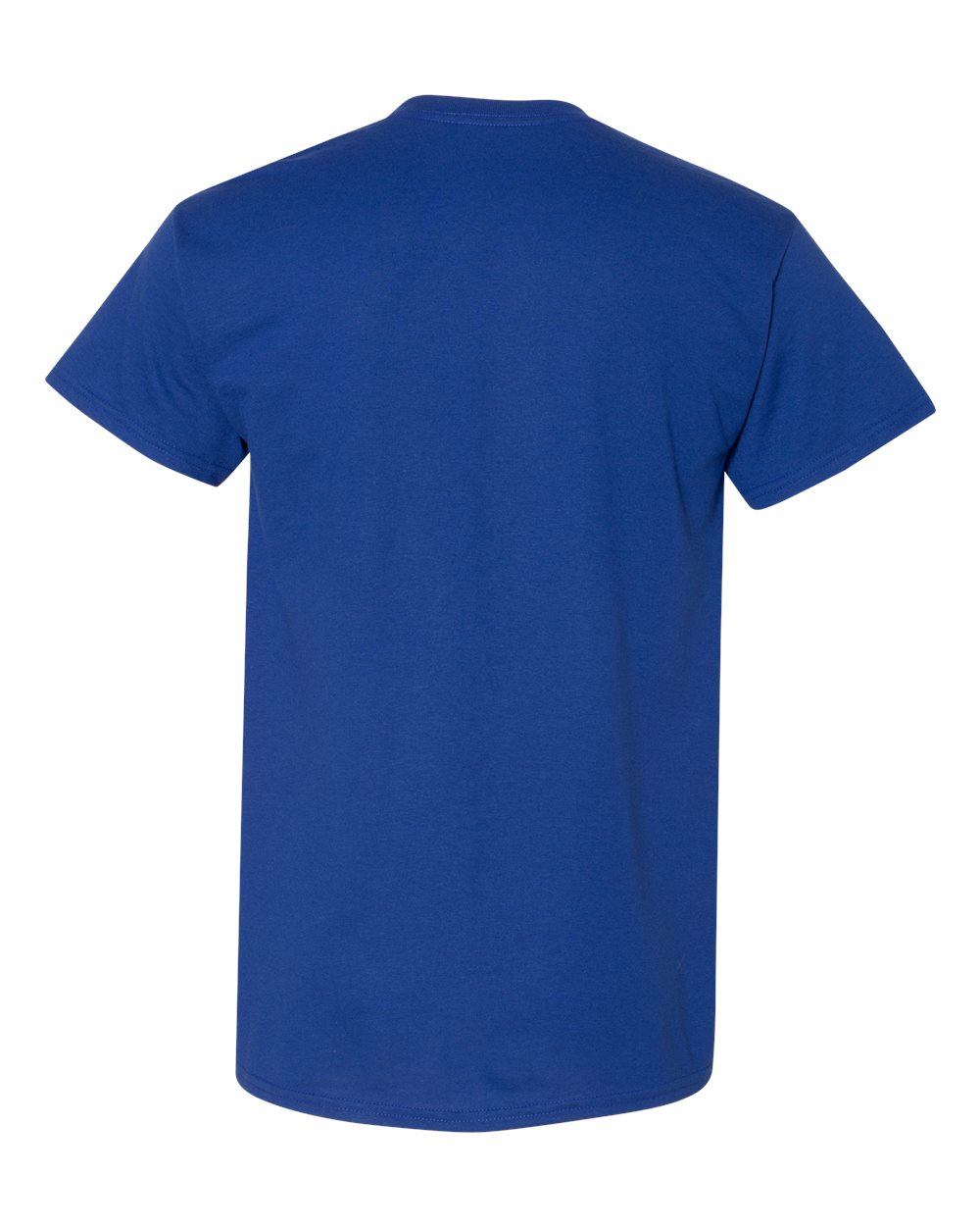 Bulk custom t-shirts in Deep Royal, Gildan DryBlend 50/50 tee, flat back